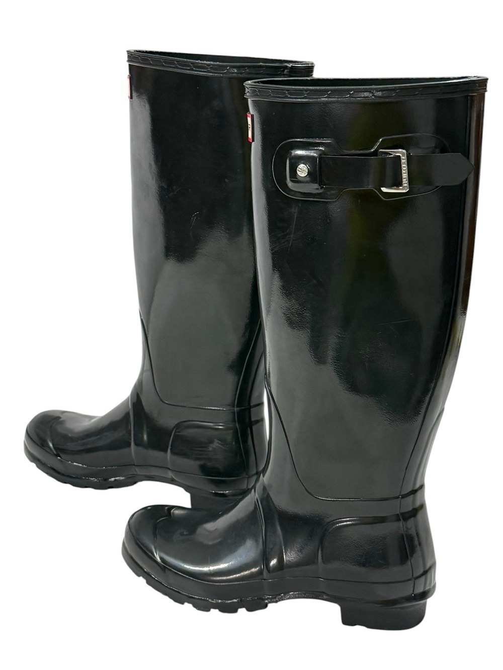 Hunter Original Tall Gloss Black Rain Boots Womens US 7/UK5